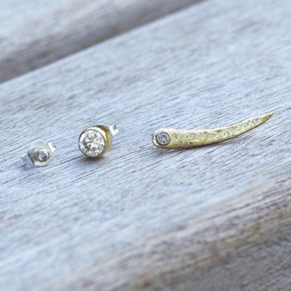 Bauxo Luminous Earring Set Gold/Clear NEW!